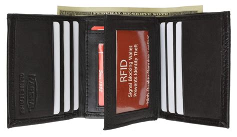 mens leather wallet with rfid-blocking protection|rfid blocking leather bifold wallet.